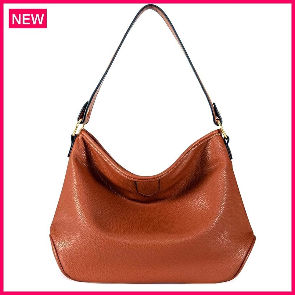 Vegan Leather Hobo Bag with Adjustable Strap, Lightweight Work Purse